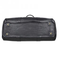 Pre Owned Mulberry Black Leather Piccadilly Travel Bag
