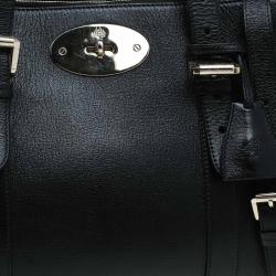 Pre Owned Mulberry Black Leather Bayswater Double Zip Tote
