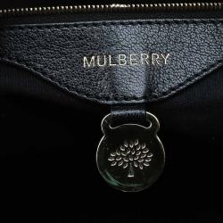 Pre Owned Mulberry Black Leather Bayswater Double Zip Tote