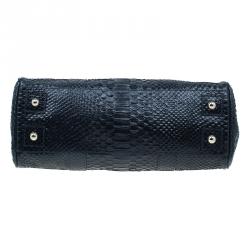 Pre Owned Mulberry Black Bayswater Silky Snake Print Tote