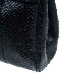 Pre Owned Mulberry Black Bayswater Silky Snake Print Tote