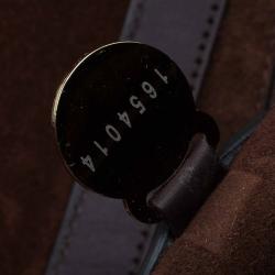 Pre Owned Mulberry Brown Zebra Print Calf Hair And Lizard Embossed Alexa Shoulder Bag