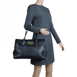 Pre Owned Mulberry Black Leather Bayswater Satchel