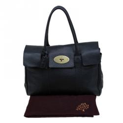Pre Owned Mulberry Black Leather Bayswater Satchel