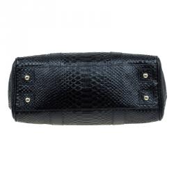 Mulberry Black Silky Snake Shine Print Leather Bayswater Satchel