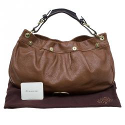 Mulberry Chocolate Brown Pebbled Leather Mitzy Hobo