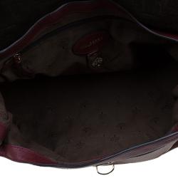 Mulberry Burgundy Leather Studded Tassel Alexa Satchel