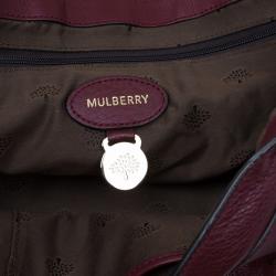 Mulberry Burgundy Leather Studded Tassel Alexa Satchel
