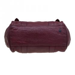 Pre Owned Mulberry Burgundy Leather Heritage Bayswater Satchel