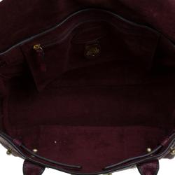 Pre Owned Mulberry Burgundy Leather Heritage Bayswater Satchel
