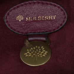Pre Owned Mulberry Burgundy Leather Heritage Bayswater Satchel