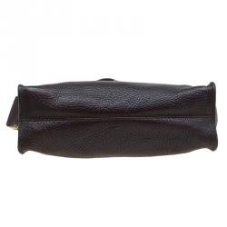Pre Owned Mulberry Dark Brown Leather Antony Crossbody Bag