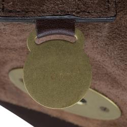 Pre Owned Mulberry Dark Brown Leather Antony Crossbody Bag