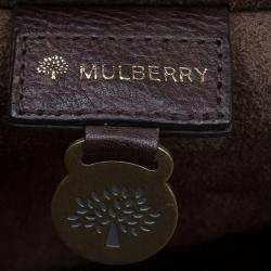 Pre Owned Mulberry Dark Brown Leather Antony Crossbody Bag