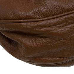 Mulberry Chocolate Brown Pebbled Leather Mitzy Hobo