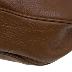 Mulberry Chocolate Brown Pebbled Leather Mitzy Hobo