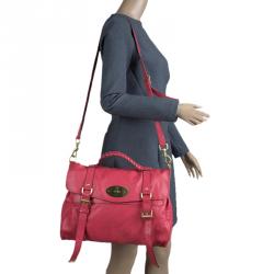 Mulberry Red Leather Oversized Alexa Satchel