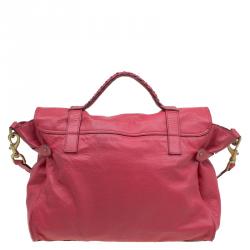Mulberry Red Leather Oversized Alexa Satchel
