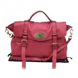 Mulberry Red Leather Oversized Alexa Satchel