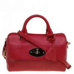 Mulberry Red Leather Del Rey Satchel