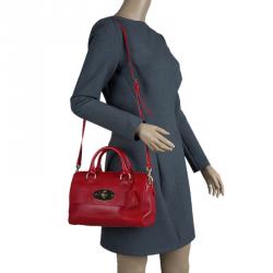 Mulberry Red Leather Del Rey Satchel