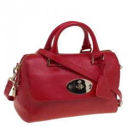 Mulberry Red Leather Del Rey Satchel