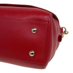 Mulberry Red Leather Del Rey Satchel