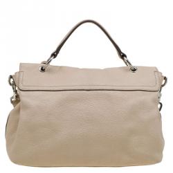 Pre Owned Mulberry Beige Leather Postmans Lock Satchel