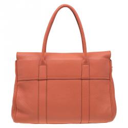 Pre Owned Mulberry Orange Leather Bayswater Satchel