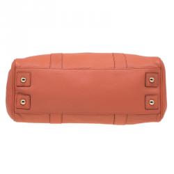 Pre Owned Mulberry Orange Leather Bayswater Satchel