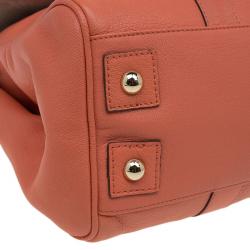 Pre Owned Mulberry Orange Leather Bayswater Satchel