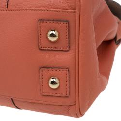 Pre Owned Mulberry Orange Leather Bayswater Satchel