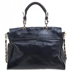 Mulberry Black Patent Leather Neely Top Handle Bag