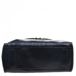 Mulberry Black Patent Leather Neely Top Handle Bag