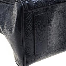 Mulberry Black Patent Leather Neely Top Handle Bag