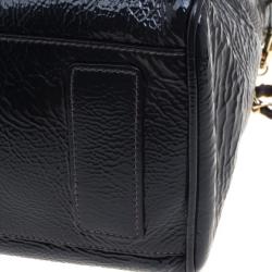 Mulberry Black Patent Leather Neely Top Handle Bag
