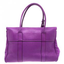 Mulberry Purple Leather Bayswater Satchel