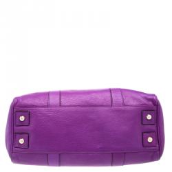 Mulberry Purple Leather Bayswater Satchel