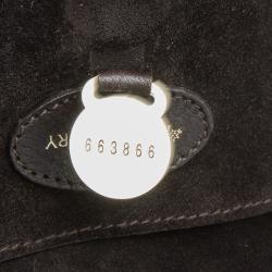 Mulberry Orange Croc Embossed Suede Bayswater Satchel