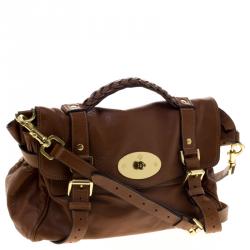 Pre Owned Mulberry Brown Leather Alexa Shoulder Bag