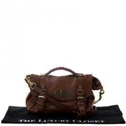 Pre Owned Mulberry Brown Leather Alexa Shoulder Bag