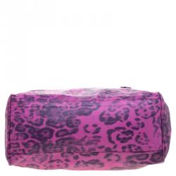 Mulberry Pink Leopard Print Leather Oversized Alexa Satchel