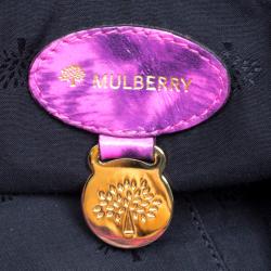 Mulberry Pink Leopard Print Leather Oversized Alexa Satchel