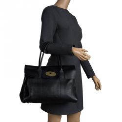 Pre Owned Mulberry Black Leather Bayswater Satchel
