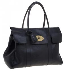 Pre Owned Mulberry Black Leather Bayswater Satchel