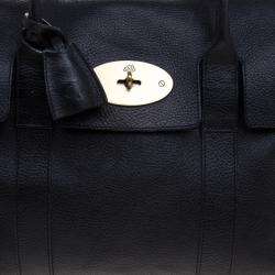 Pre Owned Mulberry Black Leather Bayswater Satchel