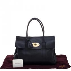 Pre Owned Mulberry Black Leather Bayswater Satchel
