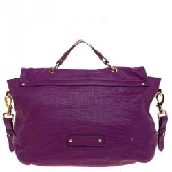 Mulberry Purple Croc Embossed Leather Tillie Satchel