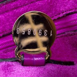 Mulberry Purple Croc Embossed Leather Tillie Satchel