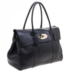 Pre Owned Mulberry Black Leather Bayswater Satchel